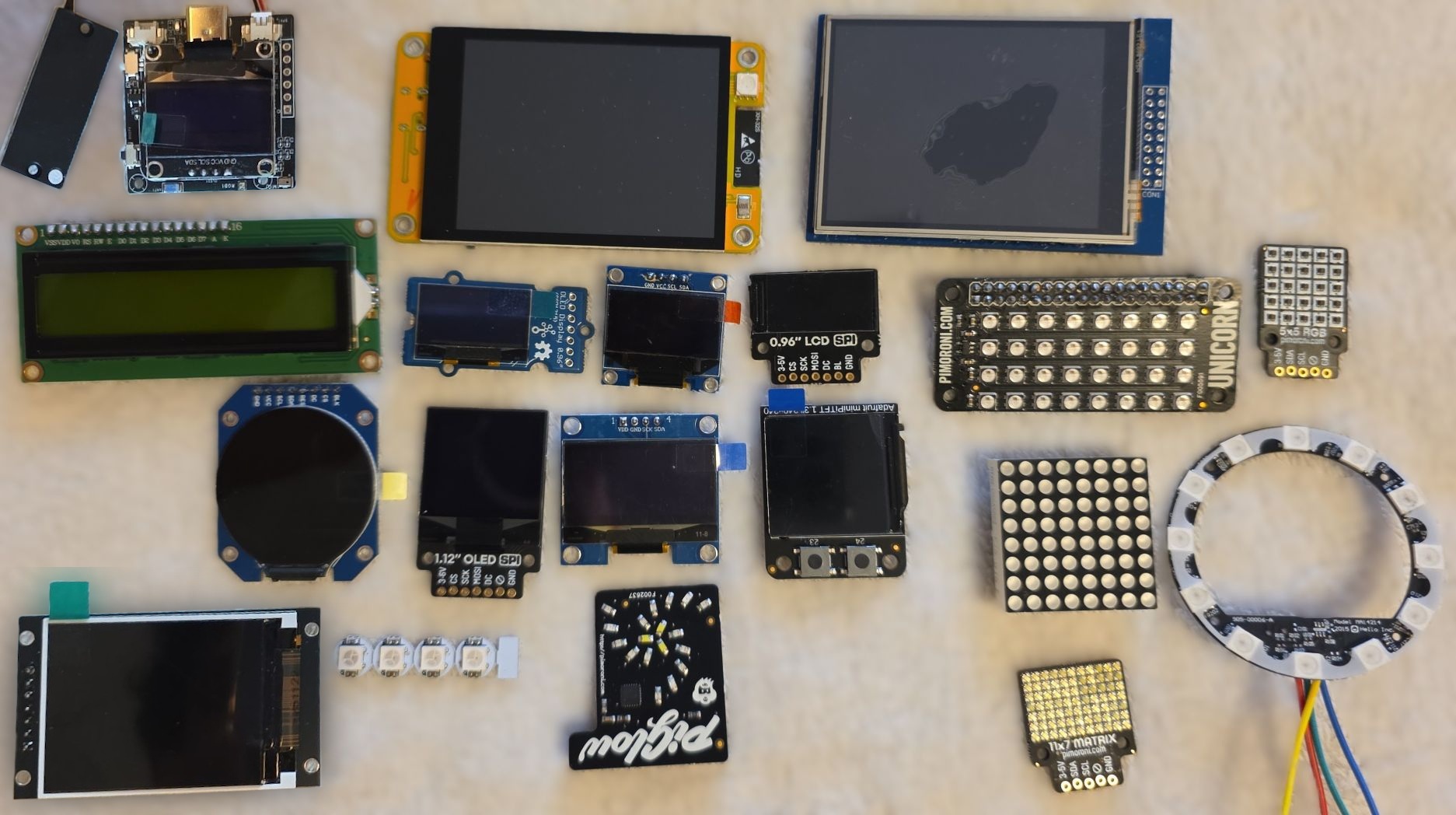 Display size comparison preview