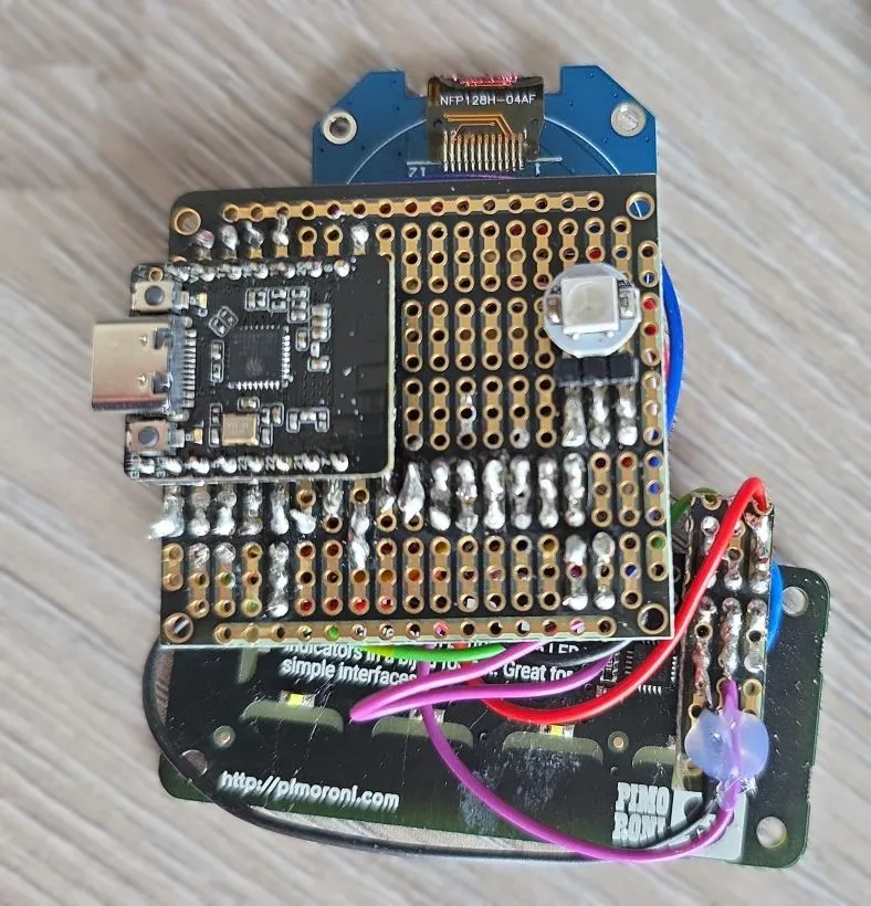 Back photo of the assembled controller