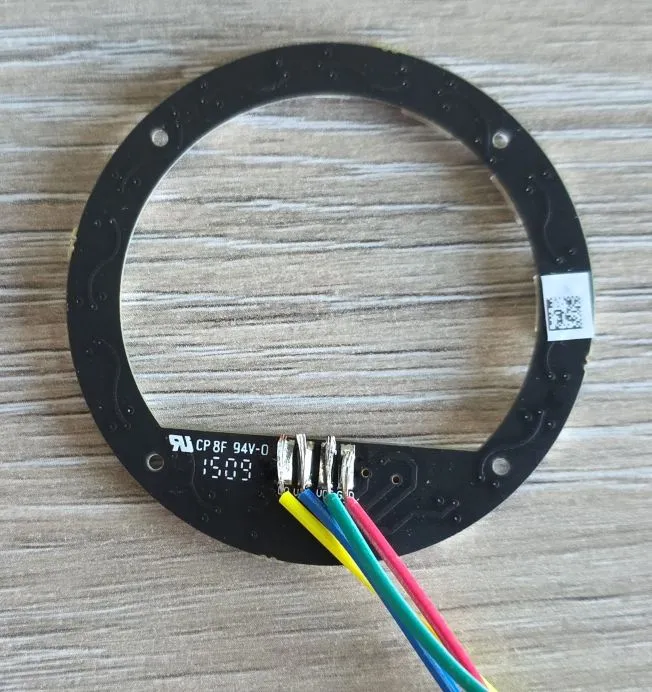Photo of the 12 RGB LED ring - back