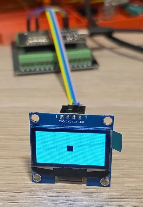 Two squares on the screen