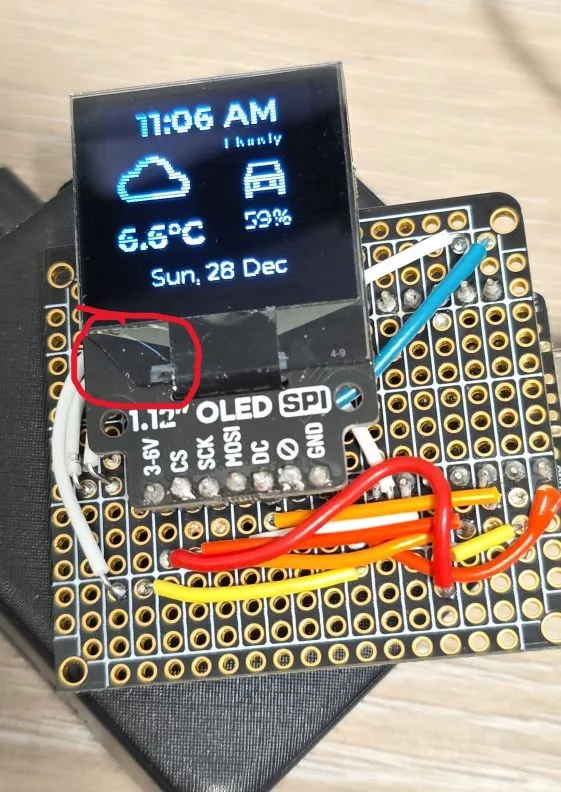 Broken OLED Display
